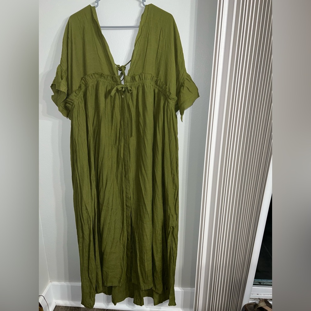 Chic Olive Green Backless Dress